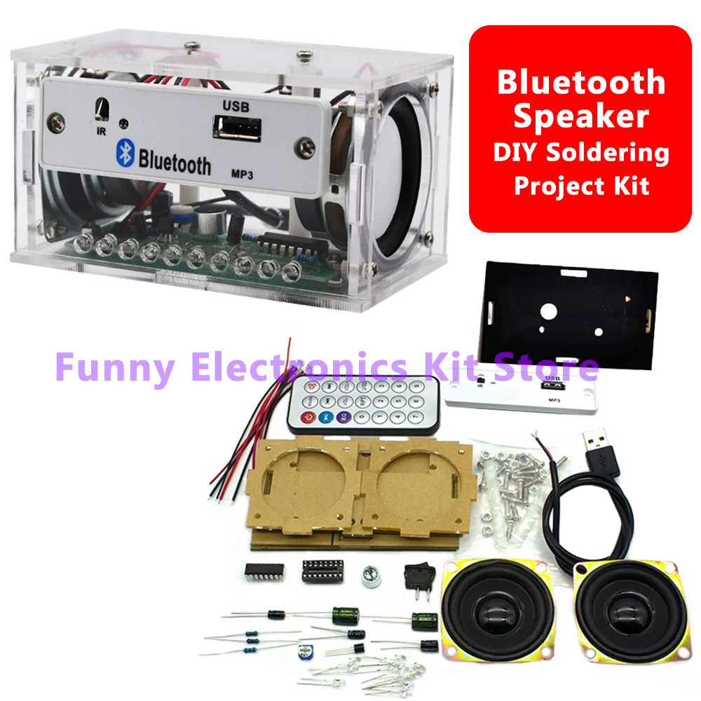 Diy Electronics Learning Kit - DIY 블루투스 스피커 키트 화이트 스테레오