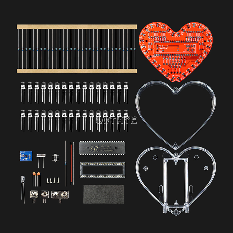 Diy Electronics Tool Kit - RGB 다채로운 흐르는 물 빛 하트