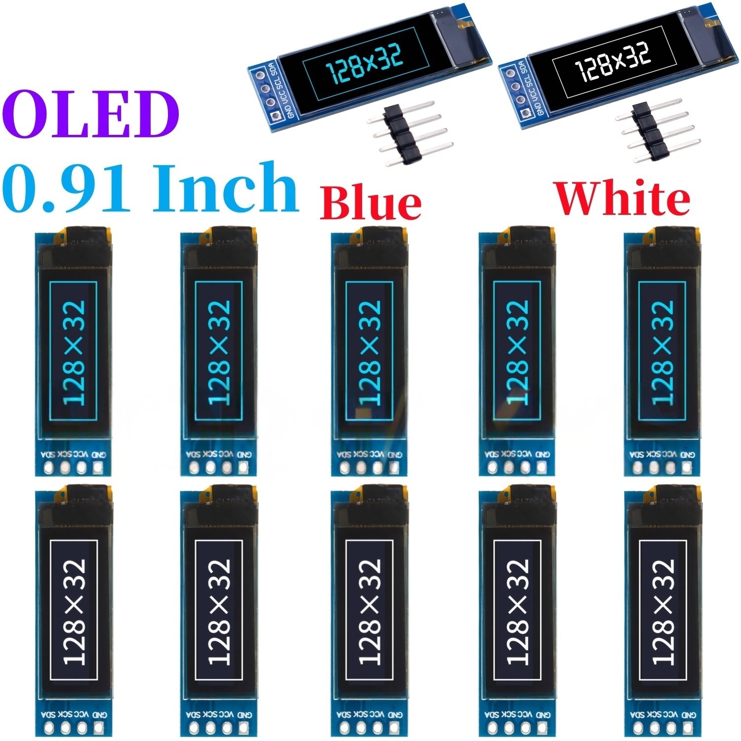 Arduino Diy Electronics - XZG 1-20PCS 0.91 인치 128x32 IIC