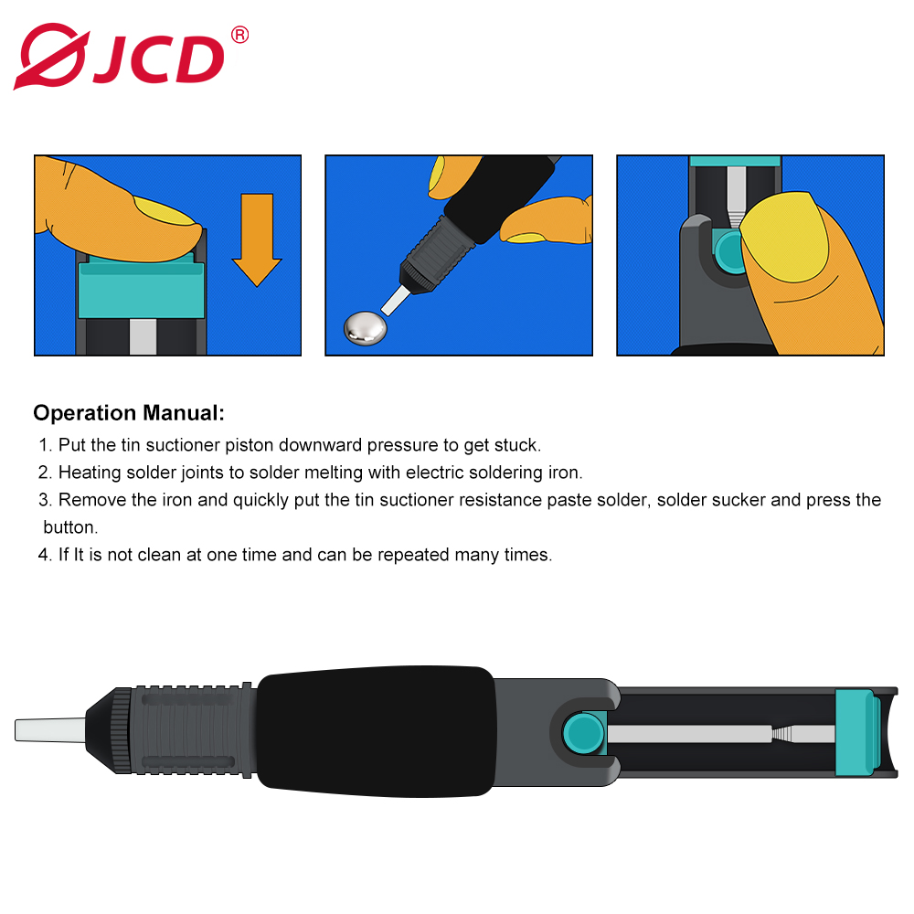 JCD 알루미늄 금속 디 솔더링 펌프 흡입 주석 총 납 - Desoldering Pump Solder 리뷰 및 가격