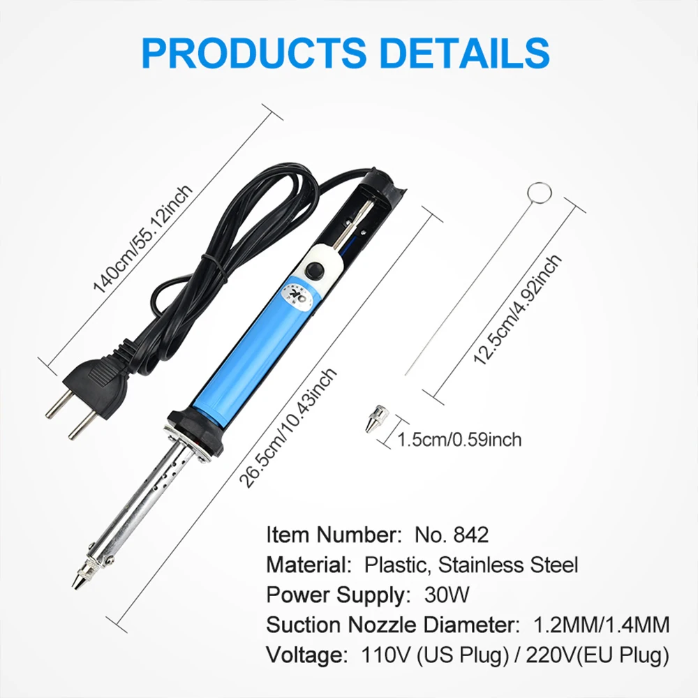 2 in 1 전기식 납 흡입 펜 납땜 인두 AC 110 - Desoldering Pump Solder 리뷰 및 가격