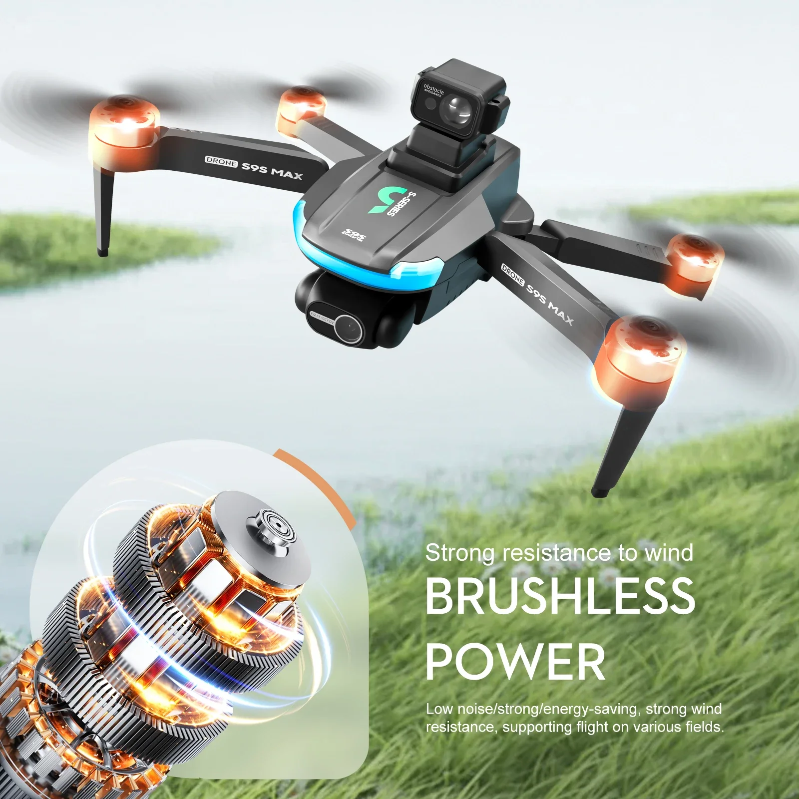 새로운 S9S MAX 미니 드론 4K 2축 PTZ HD - Diy Drone Electronics 리뷰 및 가격