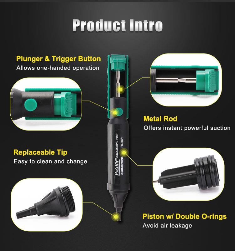 프로스킷 100% 정품 8PK-366N-G 흡입식 납  - Desoldering Pump Solder 리뷰 및 가격