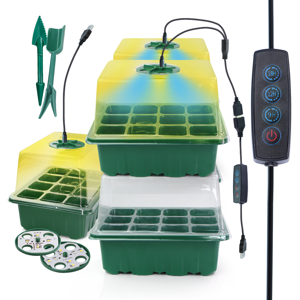성장 빛 식물 씨앗 스타터 트레이와 LED 보육 냄비  - Led Assortment Kit 리뷰 및 가격