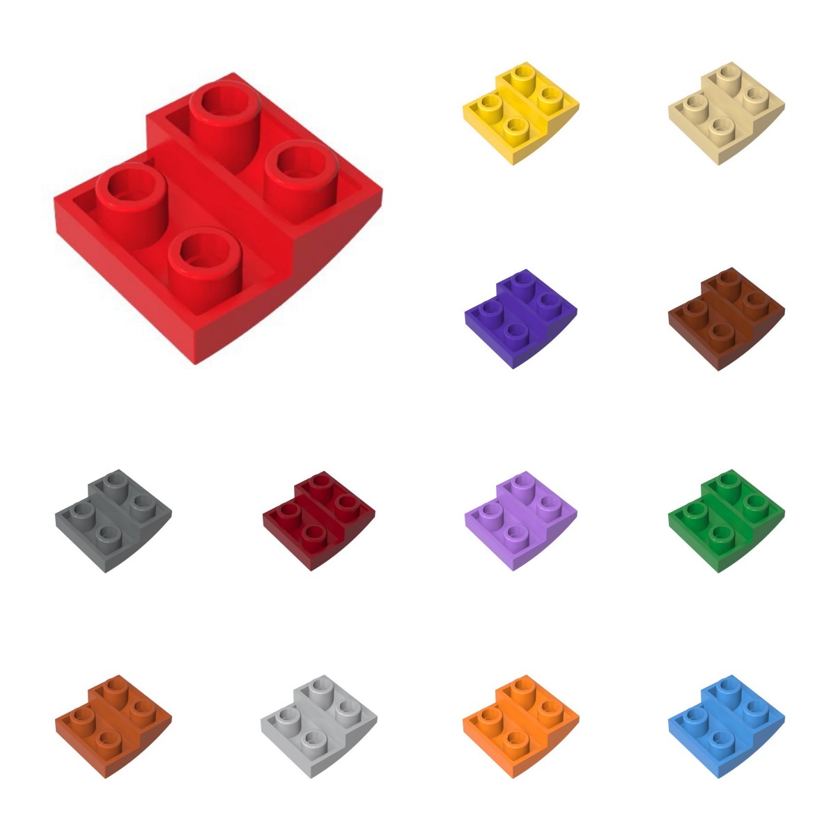 50pcs 32803 곡선 2x2x2/3 반전 벽돌 컬 - Diy Lego Electronics 리뷰 및 가격
