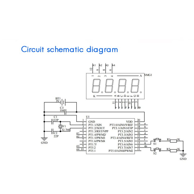 2X DIY 시계 LED 시계 전자 키트 0.28인치  - Diy Electronics Learning Kit 리뷰 및 가격